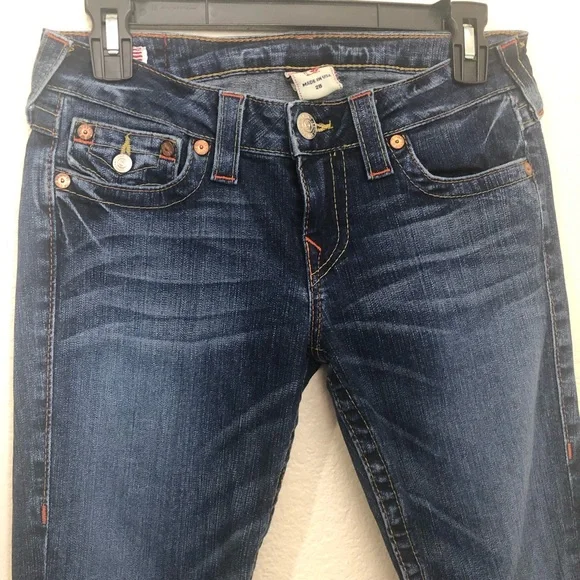 TRUE RELIGION Womens 28 Boot Cut Jeans Becky Medium Wash (altered, shortened) - Picture 3 of 16